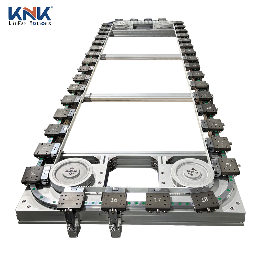belt driven rectangular loop conveyor