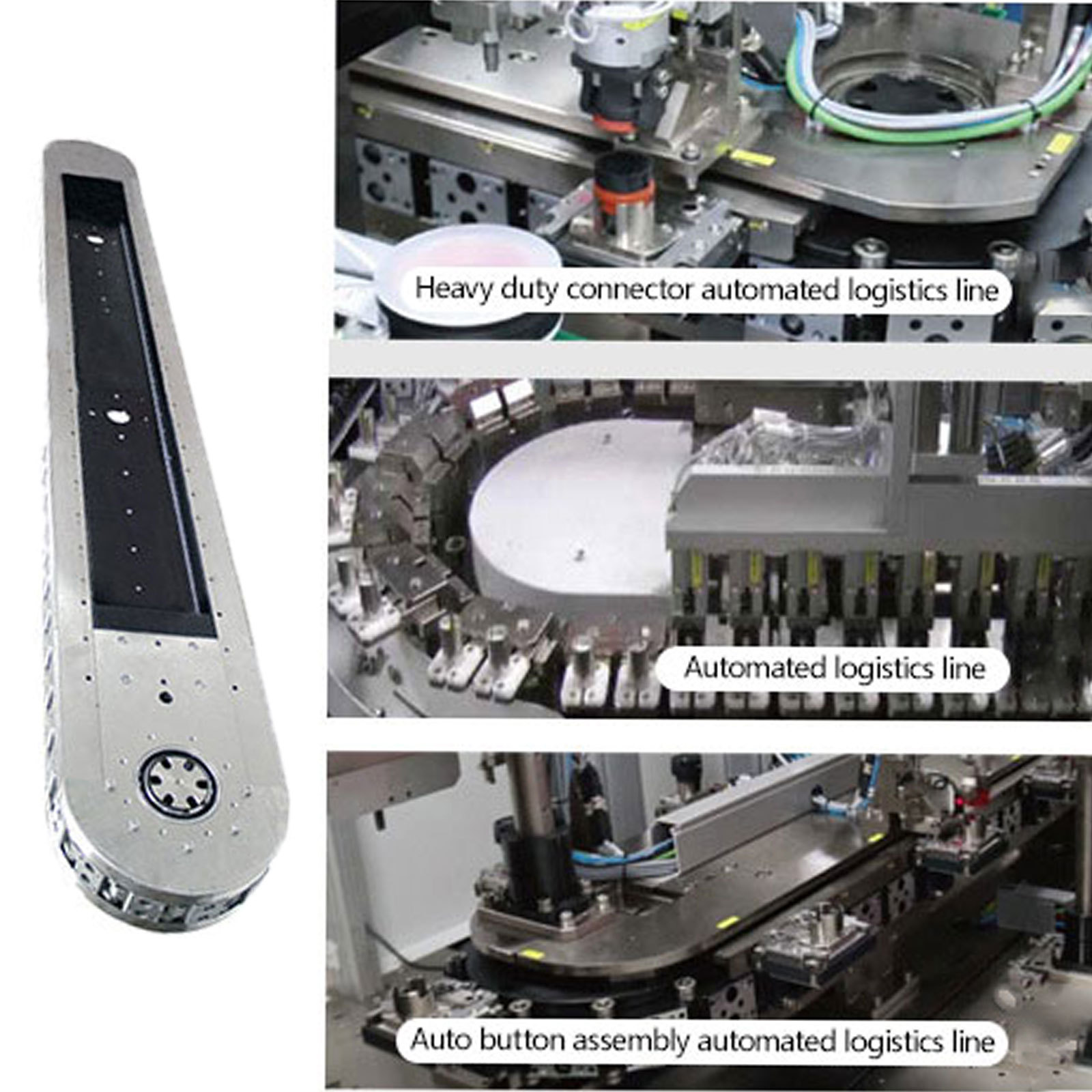 Link Circular Guide Rail Circulating Conveyor Line Automatic Assembly Line System Curved Circular Motion